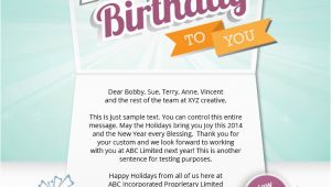 Birthday Cards Sent by Email Corporate Birthday Ecards Employees Clients Happy
