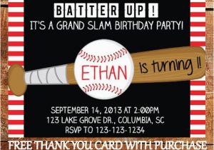 Birthday Cards Sports theme Baseball Birthday Invitation Batter Up Birthday Party