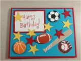 Birthday Cards Sports theme Handmade Sports themed Birthday Card