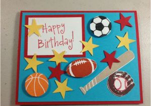 Birthday Cards Sports theme Handmade Sports themed Birthday Card