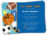 Birthday Cards Sports theme Printable Birthday Sports theme Invitation by