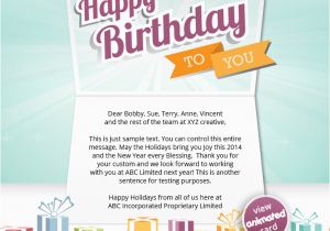 Birthday Cards Through Email Corporate Birthday Ecards Employees Clients Happy