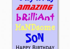 Birthday Cards to My son Messages Happy Birthday