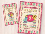 Birthday Cards to Print Off at Home Printable Circus Birthday Invitations Free Thank You Cards