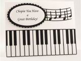 Birthday Cards with A Piano theme Handmade Birthday Card Happy Birthday Card Music Teacher