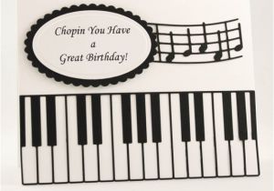 Birthday Cards with A Piano theme Handmade Birthday Card Happy Birthday Card Music Teacher