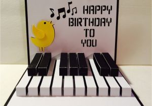 Birthday Cards with A Piano theme Happy Birthday Piano 3d Popup Svg Cutting File