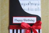 Birthday Cards with A Piano theme Piano Happy Birthday Card Music themed Birthday Greeting