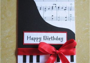 Birthday Cards with A Piano theme Piano Happy Birthday Card Music themed Birthday Greeting