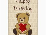 Birthday Cards with Bears Cute Teddy Bear with Roses Birthday Card Zazzle Com