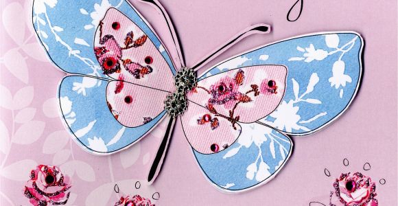 Birthday Cards with butterflies Embellished Beautiful butterfly Birthday Card Cards