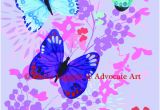 Birthday Cards with butterflies Greetings Cards Paint Drops Keep Falling