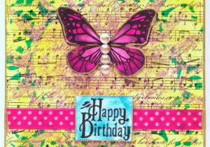 Birthday Cards with butterflies Happy Birthday butterfly Card Allfreepapercrafts Com
