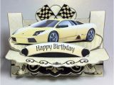 Birthday Cards with Cars On them 3d Birthday Card Yellow Car Card 3d Car Birthday Card