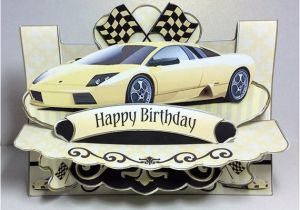 Birthday Cards with Cars On them 3d Birthday Card Yellow Car Card 3d Car Birthday Card