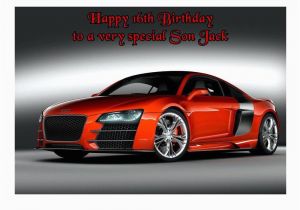 Birthday Cards with Cars On them Audi R8 Car A5 Birthday Card Personalised Any Relation Age