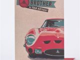 Birthday Cards with Cars On them Birthday Card for A Special Brother Sports Car Design