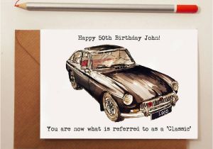 Birthday Cards with Cars On them Classic Car Birthday Card by Homemade House