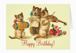 Birthday Cards with Cats Singing Birthday Vintage Funny Cats Singing Happy Birthday Card