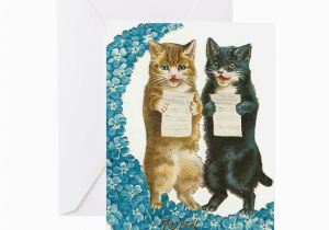 Birthday Cards with Cats Singing Funny Singing Cats Greeting Cards by Giftshop57