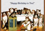 Birthday Cards with Cats Singing Group Of Cats Singing Happy Birthday Refrigerator Magnet