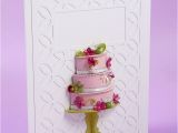 Birthday Cards with Flowers and Cake 3d Cake Card with Punched Flowers Crafting Creatures