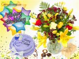 Birthday Cards with Flowers and Cake Happy Birthday Wishes with Cake and Flowers J 440 1 Id