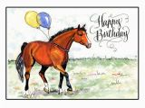 Birthday Cards with Horses On them Birthday Card Happy Birthday Horse Card Bay Horse Birthday