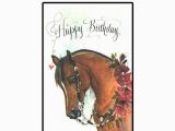 Birthday Cards with Horses On them Western Show Horse Birthday Card In Watercolor with