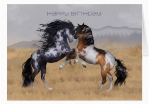 Birthday Cards with Horses On them Wild Horses Birthday Greeting Card