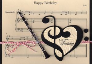 Birthday Cards with Name and Music Music Clarinet Birthday Card Pages Prints and Papers