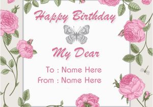Birthday Cards with Name for Facebook Write Your Name On Birthday Cards