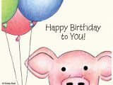 Birthday Cards with Pigs Boxed Greeting Cards Hand Drawn Cards Pig Cards