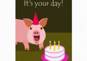 Birthday Cards with Pigs Pig Birthday Card Zazzle