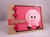 Birthday Cards with Pigs Punch Art Pig Birthday Jr Cards to Make Pinterest