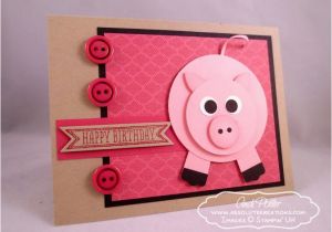 Birthday Cards with Pigs Punch Art Pig Birthday Jr Cards to Make Pinterest