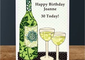 Birthday Cards with Wine 39 Wine 39 Personalised Birthday Card by Jenny Arnott Cards