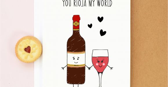 Birthday Cards with Wine Wine Valentine 39 S Card Birthday Card Wine Rioja