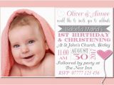 Birthday Christening Joint Invitations Joint Christening First Birthday Jo 14g the Invite Factory