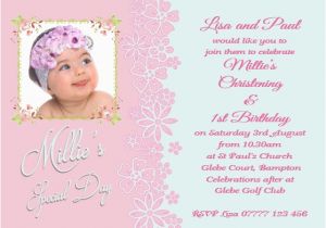 Birthday Christening Joint Invitations Joint Christening First Birthday Jo 22g the Invite Factory