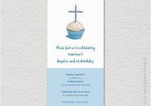 Birthday Christening Joint Invitations Printable Invitation for Joint Christening by