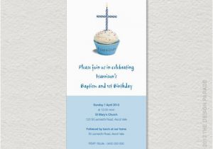 Birthday Christening Joint Invitations Printable Invitation for Joint Christening by