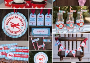 Birthday Decoration Packages Airplane Birthday Decorations Package by Tangerinepapershoppe