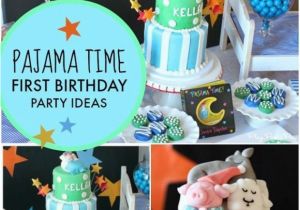 Birthday Decorations for Boys 1st Birthday A Pajama Time Boy S 1st Birthday Party Spaceships and