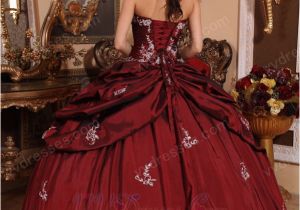 Birthday Dresses 16th Burgundy Puffy Skirt Quinceanera Dress for 16th Birthday Party