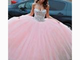 Birthday Dresses for 16 Year Olds 2017 Pink Ball Gown Quinceanera Dresses Tulle Puffy Style