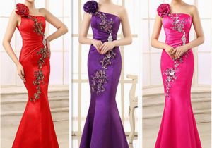 Birthday Dresses for Adults Party Purple Red Long Bridesmaid formal Women Party Dress