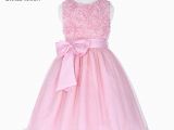 Birthday Dresses for Cheap Cheap Pink Flower Girl Dresses Baby Pageant Birthday Party