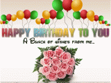 Birthday Flowers and Balloons Images Cute Happy Birthday Greeting Cards Download