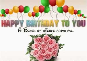 Birthday Flowers and Balloons Images Cute Happy Birthday Greeting Cards Download